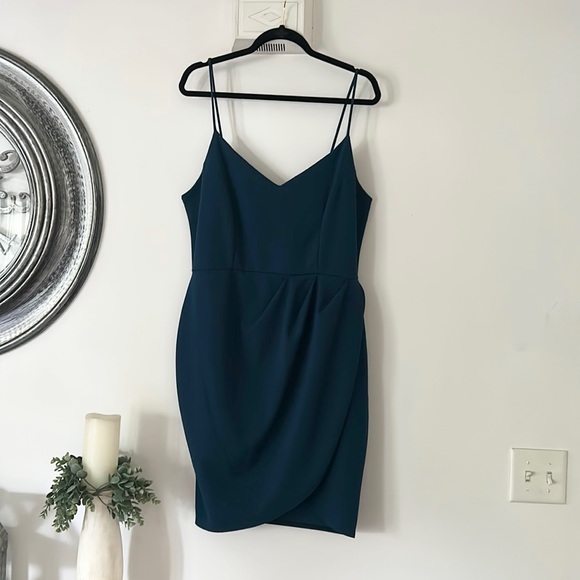 Lulu's Forever Your Girl Teal Blue Bodycon Dress Womens size 1X - Picture 2 of 9